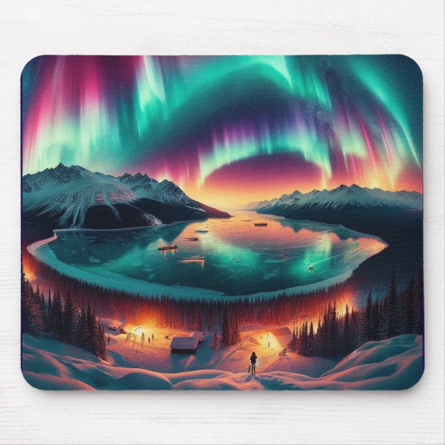 Tapis De Souris Aureola Borealis en Alaska (Devant)