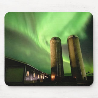 Tapis De Souris Aurora Borealis au-dessus de la souris agricole de