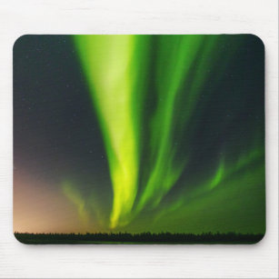 Tapis De Souris Aurora Borealis Lumières du Nord ciel de l'Alaska