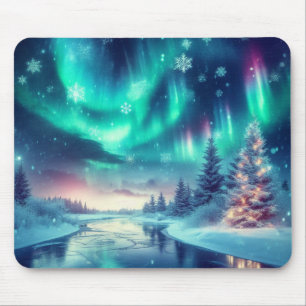Tapis De Souris aurora borealis/Noël/hiver