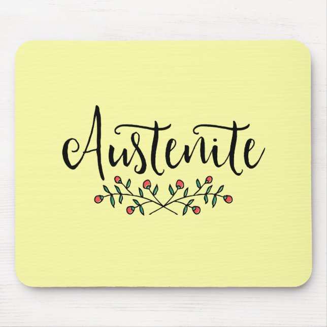 Tapis De Souris Austénite floral jaune (Devant)