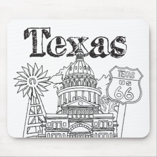 Tapis De Souris Austin Texas Art Vacances Texas Souvenir Design