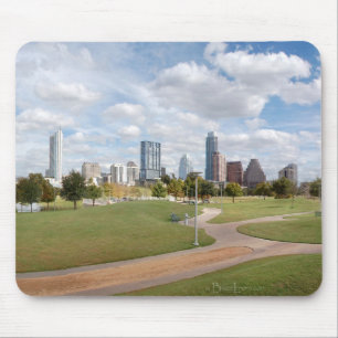Tapis De Souris Austin, Texas Downtown Skyline de Butler Park