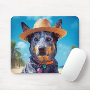 Tapis De Souris Australian Cattle on Beach, cadeau d'été des amour