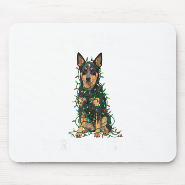 Tapis De Souris Australian Kele Christmas I'm Fine Everything Is F (Devant)