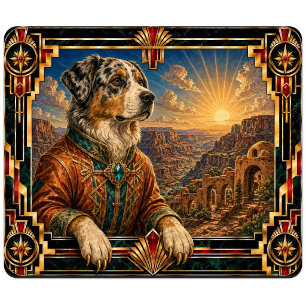 Tapis De Souris Australian Shepherd, Chien Art Déco