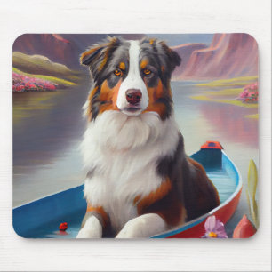 Tapis De Souris Australian Shepherd sur une pagaie : Une aventure