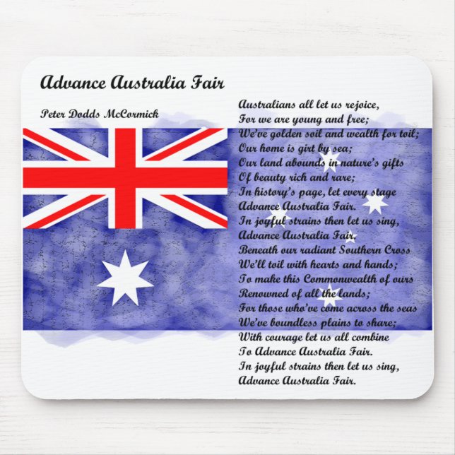 Tapis De Souris Australie - Advance Australia Fair (Devant)