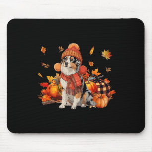 Tapis De Souris Australie Berger Chien Automne Écharpe Leopard Cit
