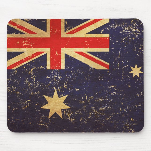 Tapis De Souris Australie Drapeau Vintage (Devant)