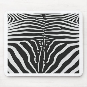 Tapis De Souris Authentic Zebra Skin Print - noir blanc strié