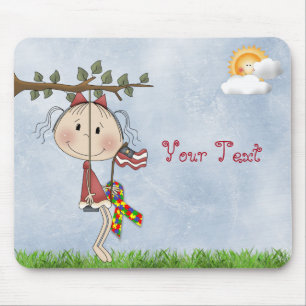 Tapis De Souris Autisme^ Ajouter Votre Texte Mousepad