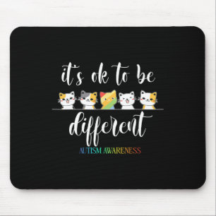 Tapis De Souris Autisme Chat C'est OK d'être différent Autiste drô