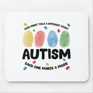 Tapis De Souris Autisme D'Empreinte Chaque Impression Raconte Une
