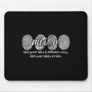 Tapis De Souris Autisme D'Empreinte Chaque Impression Raconte Une