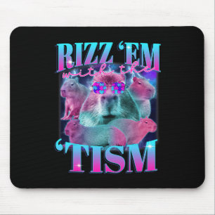 Tapis De Souris Autisme Drôle Rizz Em Avec Le Mème Tism Capybyra U
