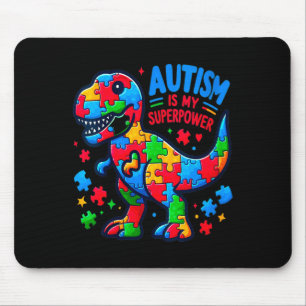 Tapis De Souris Autisme Féminin - Dinosaure - Puzzle - Arc - Autis