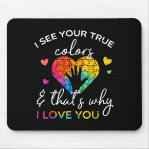 Tapis De Souris Autisme Main Je Vois Vos Vraies Couleurs Sensibili