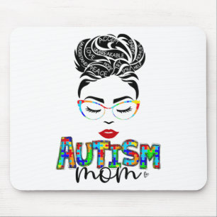 Tapis De Souris autisme maman enfant désordre bun sensibilisation