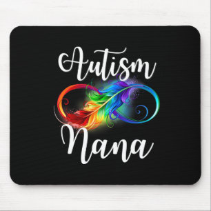 Tapis De Souris Autisme Nana Neurodiversité Signe de l'infini arc-