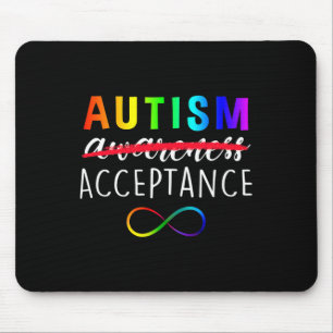 Tapis De Souris Autisme - Rouge au lieu - Acceptation Non Conscien