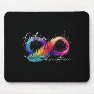 Tapis De Souris Autisme Rouge Plutôt Infinité Symbole Autiste Acce