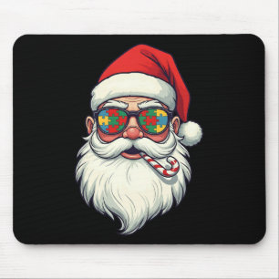 Tapis De Souris Autisme Santa Claus Sucre de canne Noël Femmes Hom