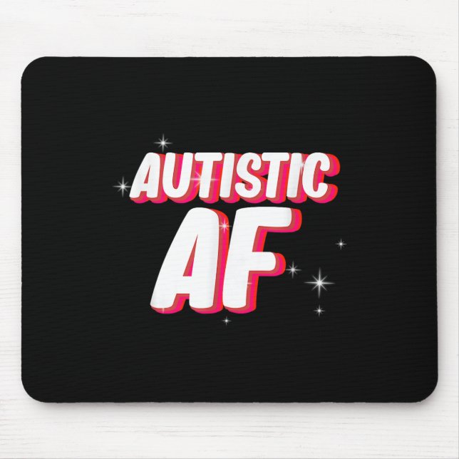 Tapis De Souris Autistic Af _ Sensibilisation sur l'autisme (Devant)