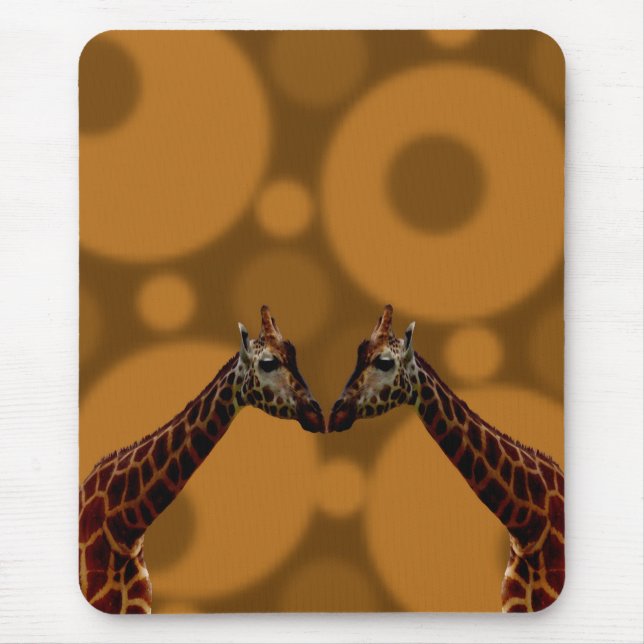 Tapis De Souris Auto-réflexion Giraffe, (Devant)