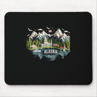 Tapis De Souris Autocollant Alaska State In Usa