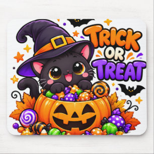 Tapis De Souris Autocollant Halloween « truc ou traité » avec un j