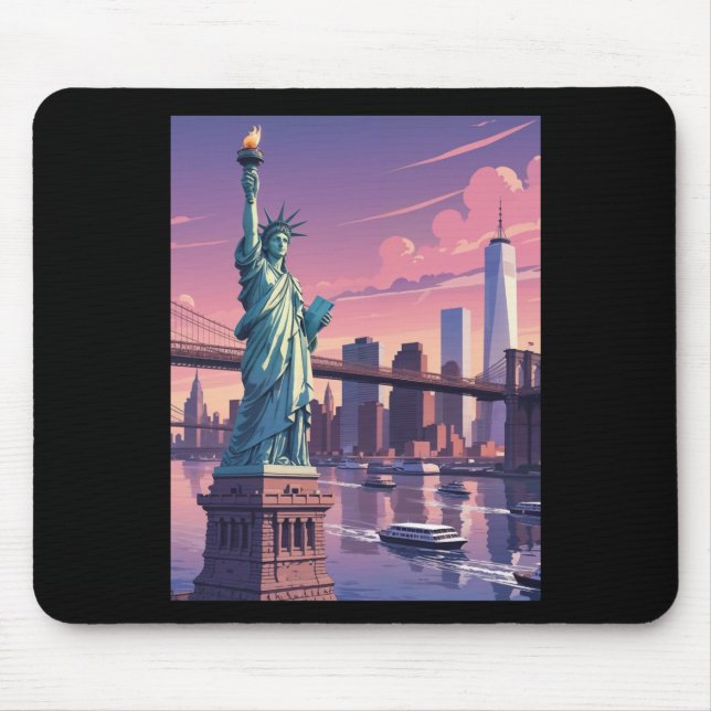 Tapis De Souris Autocollant New York (Devant)