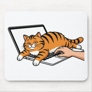 Tapis De Souris Autocollant pour ordinateur portableChat qui trava