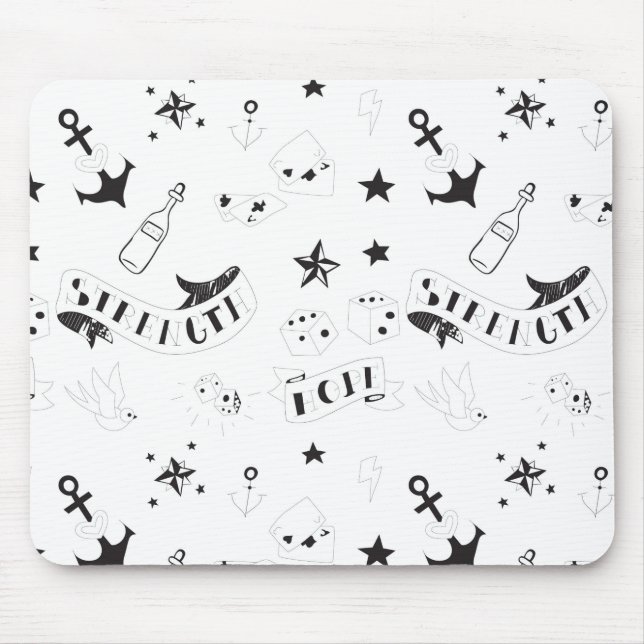 Tapis De Souris Autocollants Tattoo Flash Hope (Devant)