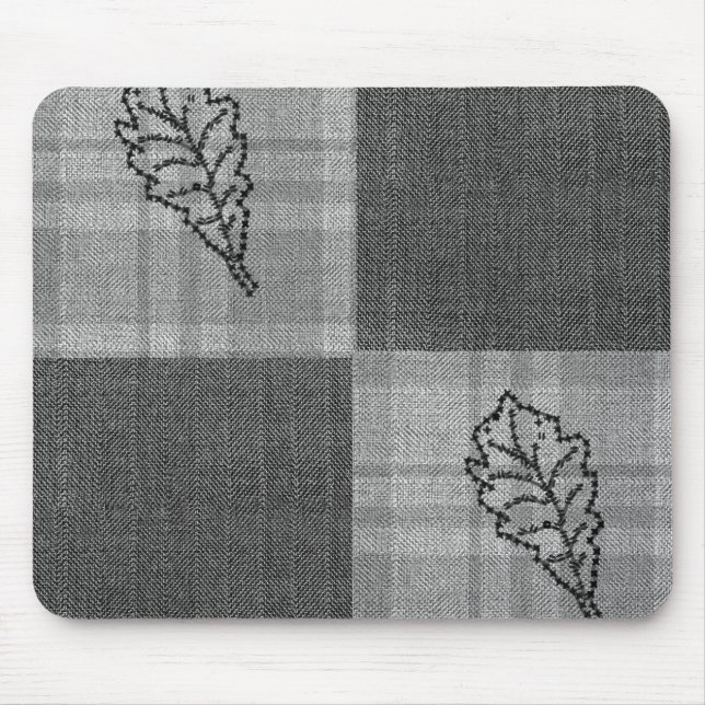 Tapis De Souris Automne 4 coins Tons gris (Devant)