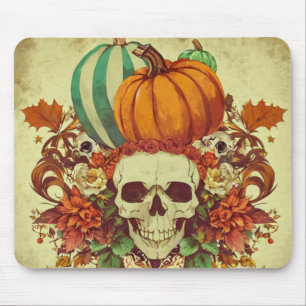 Tapis De Souris Automne/Automne/Halloween/citrouille/squelette
