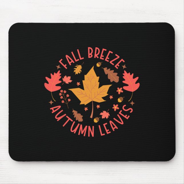 Tapis De Souris Automne Breeze Automne Feuilles D'Érable Mignonnes (Devant)