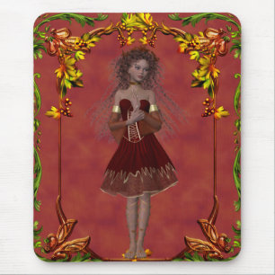 Tapis De Souris Automne Fée Design 2 - Imaginaire Mousepad