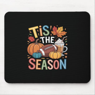 Tapis De Souris Automne Football Automne Citrouille Lover café