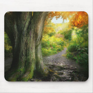 Tapis De Souris Automne - Le chemin de la maison des grand-mères