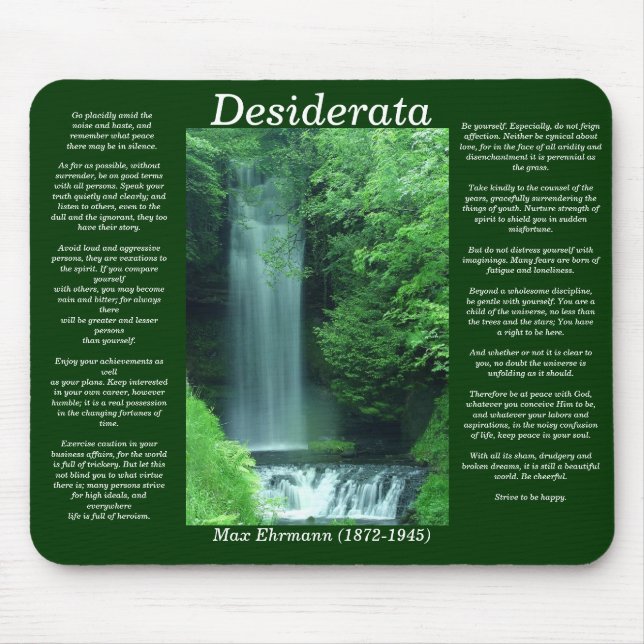 Tapis De Souris Automne Mousepad de l'eau de DESIDERATA (Devant)
