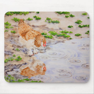 Tapis De Souris Automne Mousepad de poulet