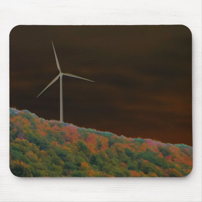 Tapis De Souris Automne Mousepad de turbine de vent d'énergie de (Devant)