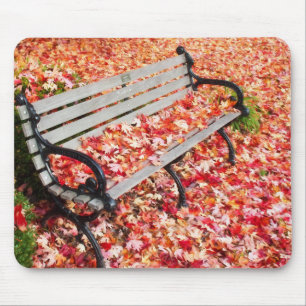 Tapis De Souris Automne Tombant La Nature Des Feuilles