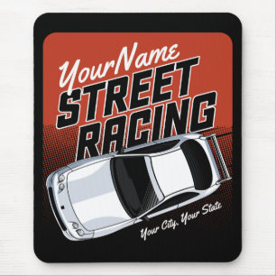 Tapis De Souris Automobile de course de rue personnalisée