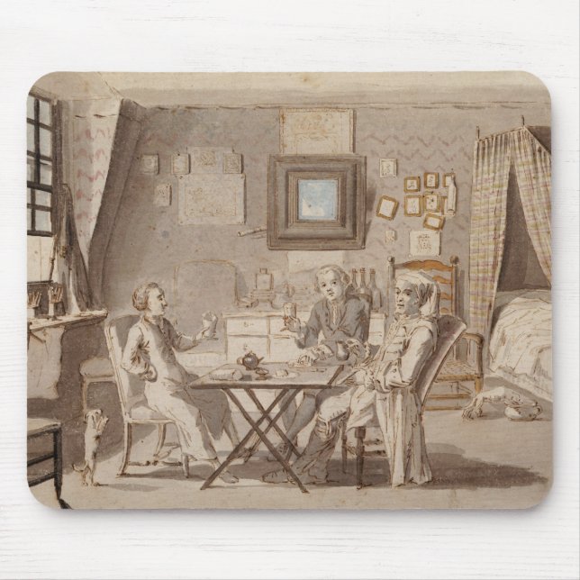 Tapis De Souris Autoportrait avec deux jeunes hommes (stylo et (Devant)