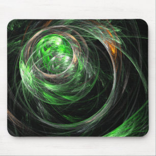 Tapis De Souris Autour du monde l'art Abstrait vert Mousepad