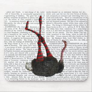 Tapis De Souris Autruche avec pattes rayées