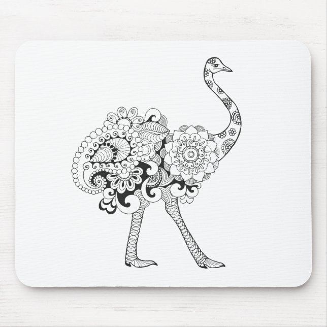 Tapis De Souris Autruche inspirée (Devant)