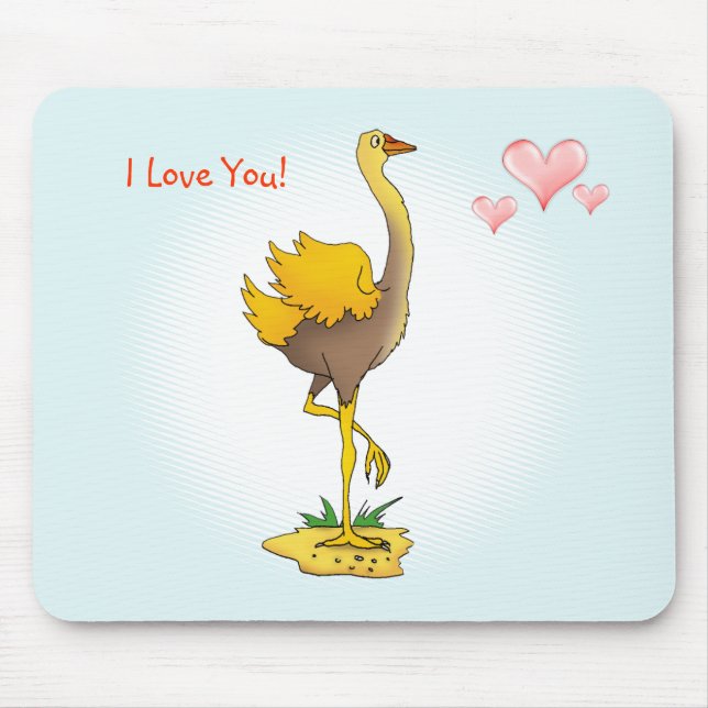 Tapis De Souris Autruche mignonne (Devant)